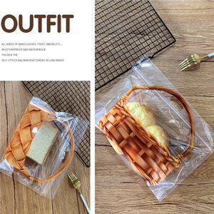 Resealable Stand up <b>Zipper</b> clear <b>Plastic</b> Bread Packaging <b>Bags</b> - Product Image 2