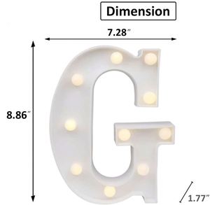 Lettres LED 3D très vendues, décorations de Noël, de la Saint-Valentin et de mariage, lumière blanche chaude, pour la maison, les fêtes, l'extérieur, 22 cm - Product Image 3