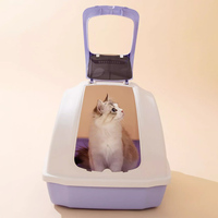 Grand tiroir de litière pliable pour chat Nouveau design Toilette pour animaux de compagnie entièrement fermée Facile à nettoyer Portable Accessoires de nettoyage extérieur