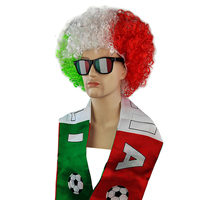 2026 Football Fan Acclamations Supporter Produits Kit Équipe Nationale Drapeau Afro Perruque Lunettes Ensembles Football Fans Ensemble pour Événement Sportif