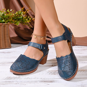 Sandalias de Plataforma con Tacón Cuadrado y Cierre de Hebilla para Mujer, Estilo Pescador, Verano 2026, Nueva Colección, Moda Sexy, Parte Superior de PU, Suela de Goma - Product Image 1