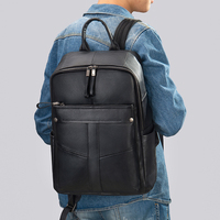MARRANT sac à dos léger décontracté pour ordinateur portable, sac à dos en cuir pour hommes, sac à dos en cuir véritable pour hommes