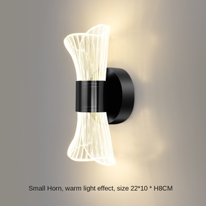 Applique murale de fond TV pour salon de luxe moderne Applique murale créative en plumes pour chambre Tête de lit Décoration Grille lumineuse de luxe - Product Image 5