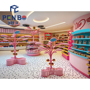ตู้โชว์ขนมหวานทำจากไม้ดีไซน์เฟอร์นิเจอร์สำหรับร้านขนมดีไซน์ร้านขนมหวาน