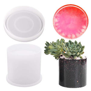 Molde Redondo de Silicona <span class=keywords><strong>para</strong></span> <span class=keywords><strong>Resina</strong></span> <span class=keywords><strong>Epoxi</strong></span>, Apto <span class=keywords><strong>para</strong></span> Microondas, <span class=keywords><strong>para</strong></span> Macetas, Posavasos, Plantas Suculentas - Product Image 1