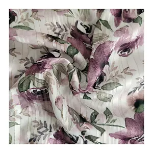 Tessuti per abbigliamento in Chiffon di seta oro 2022 tessuto in Chiffon stampato alla moda per donna
