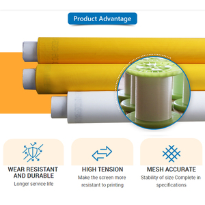 Trắng vàng 6t đến <span class=keywords><strong>165t</strong></span> Monofilament Polyester micron in lụa màn hình lưới cho in lụa màn hình - Product Image 3