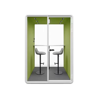 Cabine de bureau silencieuse moderne avec verre insonorisé pour hôtel et centre commercial, conception modulaire réglable, matériau absorbant le son à 60%