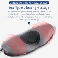 Masseur électrique professionnel pour le dos avec thérapie par lumière rouge, chauffage à 3 niveaux pour soulager la sciatique et les hernies discales, rechargeable par USB