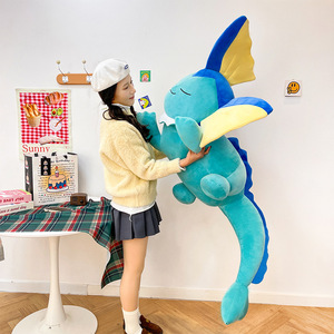 Peluche Pokémon <span class=keywords><strong>Vaporeon</strong></span> adorable en position couchée, jouet en peluche Eevee, coussin de sommeil pour garçons et filles, poupée en tissu, cadeau d'anniversaire - Product Image 2