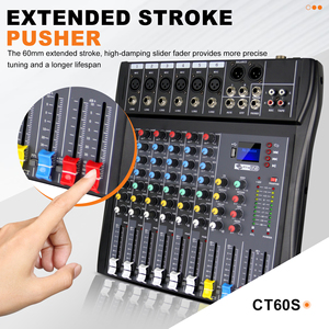 Mixer Audio Professionale a 8 Canali per DJ con Scheda Audio USB Integrata per Effetti DSP e Alimentazione Phantom 48V per Casa, KTV e Trasmissioni Live - Product Image 6