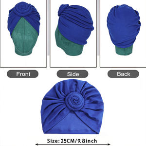 QINGYAN Bonnet Tendance Style Indien Avec Détail Nœud Escargot, Casquette Tricotée pour Femmes Passionnées de Mode Bohème - Product Image 4