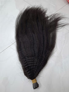 Extensions de cheveux en kératine italienne en gros d'usine, pointes I, double trame, cuticules alignées, cheveux vierges russes bruts, Itip - Product Image 5