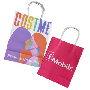 Recyclable Kraft Paper <strong>Bag</strong> With Own Logo Custom Shopping Paper <strong>Bag</strong> for Food With Handle <strong>Take</strong> <strong>Away</strong> <strong>Bag</strong> - Product Image 6