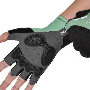 Gants de cyclisme demi-doigts avec grip en silicone pour vélo de route, sports de plein air, unisexe, adulte, noir, gris, rose, bleu, vert - Product Image 3