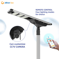 Lampadaire Solaire LED Extérieur en Aluminium 100W 150W 200W 250W 300W avec Caméra de Surveillance