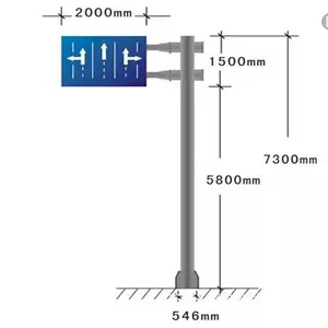 Factory Direct Sale Customization Galvanized Coating Traffic Light Pole Traffic Sign Lamp Poles Outdoor Galvanized Steel