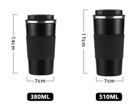 Vente en gros de gobelets à café isothermes en acier inoxydable avec logo personnalisé, bouteille d'eau, mug isolé noir