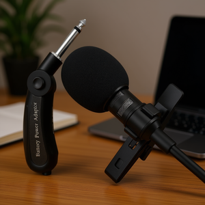Micrófono de Solapa CM-WRD 50, Micrófono de Condensador Omnidireccional con Cable, Alimentado por Batería, Conector XLR para Podcasting y Vlogging - Product Image 2