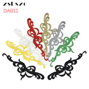 Accessorio per abito in pizzo multicolore ricamato in bianco e nero tessuto patch accessori per pizzo DA011 - Product Image 1