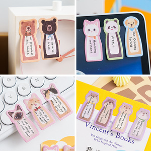 Cute Pet Thumb <b>Sticky</b> <b>Notes</b> Cartoon Ins Aesthetic Self Adhesive Memo Labels For Study Classification Student Reward Use - Product Image 4