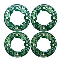 Carte de circuit imprimé FR4 personnalisée en forme d'anneau avec surface verte, carte de circuit imprimé circulaire pour contrôleur