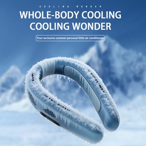 Portable Foldable Hanging Bladeless Neck Fan <b>Mini</b> Cooling Conditioner air Conditioner Neck Fans Wearable Devices Rechargeable - Product Image 4