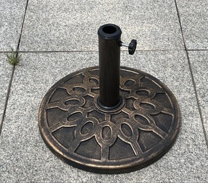 Meubles <span class=keywords><strong>de</strong></span> patio extérieur Résine Marbre <span class=keywords><strong>Fonte</strong></span> Plastique Rond Rempli d'eau Plage Jardin <span class=keywords><strong>Parasol</strong></span> Base avec poignées - Product Image 5