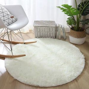 <b>Round</b> <b>rug</b> hanging basket cushion hanging chair plush swivel chair floor mat chair blanket bedroom bedside <b>rug</b> Instagram style - Product Image 1