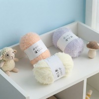Weiches Kunstnerz-Fleece-Garn 3mm Dicke 180m Baumwollmischgarn für Strickwaren Heimtextilien