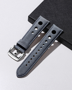 Bracelet de montre unisexe en cuir Crazy Horse au design vintage, personnalisable en gros, 22x20mm, de luxe et respirant - Pour lui et pour elle - Product Image 4