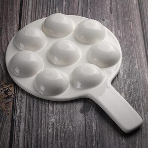 Assiettes d'<span class=keywords><strong>escargot</strong></span> en céramique Assiettes d'<span class=keywords><strong>escargot</strong></span> en <span class=keywords><strong>porcelaine</strong></span> Grand <span class=keywords><strong>plat</strong></span> de cuisson d'<span class=keywords><strong>escargot</strong></span> avec poignée 8 trous - Product Image 4