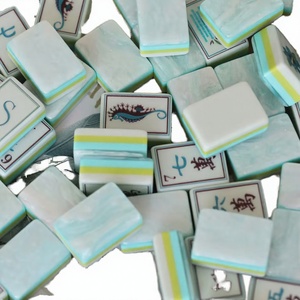 Juego de Fichas de Mahjong Americanas de Acrílico Azul <span class=keywords><strong>Coral</strong></span>, Modernas, Plegables, para 4 Jugadores, Diseño de Lujo Premium, Portátiles, para <span class=keywords><strong>Casino</strong></span> - Product Image 3