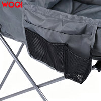 Fauteuil de camping double chauffant WOQI, canapé de camping rembourré, causeuse de camping surdimensionnée pour les matchs de football, les pique-niques, les voyages en camping-car, la plage