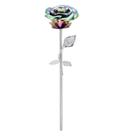 Fleur de Rose éternelle en couleur, 1 pièce, fausses fleurs, pour la création, pour un anniversaire, couleur bleue