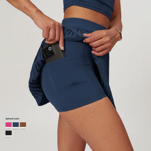 FANCO Akkordeon A-Linien Casual Plissee-Kleider Strukturierter Golf-Tennis-Rock Aktivbekleidung Fitness Kurze Plissierte Röcke für Damen im Fitnessstudio - Product Image 2