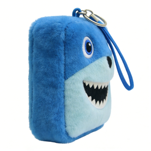 Llavero de peluche de tiburón cuadrado personalizado, colgante de peluche de tiburón azul para bolso, colgante de peluche de animal marino, llavero de tiburón de dibujos animados - Product Image 2