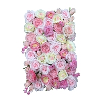 FPS023 Panneaux muraux de fleurs artificielles de haute qualité en soie faits à la main pour la décoration de mariage et de la Saint-Valentin