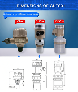 Capteur de niveau ultrasonique GUT801 5~30m 0,25% ABS avec écran LCD - Product Image 2