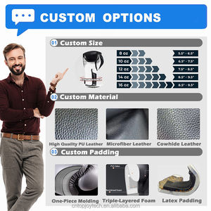 Guantes De <span class=keywords><strong>boxeo</strong></span> De microfibra para entrenamiento De Muay Thai 12oz 16oz Bolsa con logotipo personalizado Guantes De <span class=keywords><strong>Boxeo</strong></span> - Product Image 5