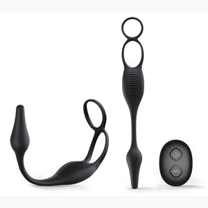 Vibratore del pene coppia vibrazione telecomando stimolatore del clitoride erezione giocattoli adulti del sesso anello del cazzo per gli uomini - Product Image 4