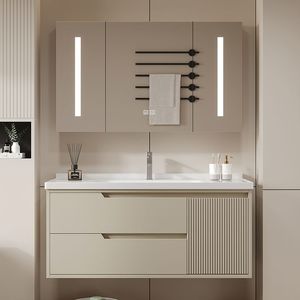 Coiffeuse pour Salle de Bain Maquillage Dressing Armoire Murale Style Luxe avec Miroir Lumière Led Vente en Gros d'usine - Product Image 2