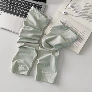 Manches de protection solaire en soie glacée pour femmes, réglables avec logo D, protection UV pour le cyclisme et la conduite, blanc cassé, gris clair, gris foncé - Product Image 4