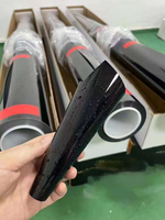 Film de protection de peinture TPU noir brillant artisanal 7,5 mil auto-réparant anti-rayures anti-jaunissement pour carrosserie automobile Garantie 10 ans