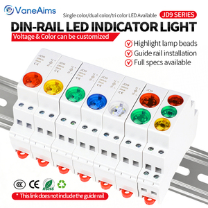 Lâmpada Indicadora de Sinal LED de Alta Luminosidade para Montagem em Trilho DIN 12V24V230V Vermelha Verde ROHS CE ODM - Product Image 2