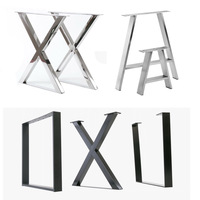 Pieds de table modernes en métal carré, personnalisables, avec supports en fer forgé, pour salon, bureau, hôtel, salle de sport, meubles