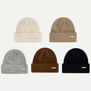 Gorro de Cachemira de Alta Calidad con Diseño de Calavera, Estilo Holgado, Mezcla de Lana Personalizada con Logotipo Metálico Bordado en 3D, Ecológico - Product Image 2