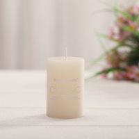 Bougie cylindrique naturelle biologique écologique européenne de différentes tailles Molly Glory pour mariage et hôtel, sans fumée