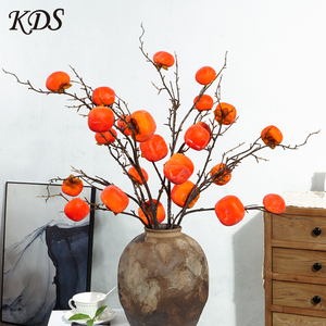 Frutta artificiale falsi cachi decorazione per la casa <span class=keywords><strong>piante</strong></span> fiore artificiale fabbrica all'ingrosso verdure artificiali - Product Image 3