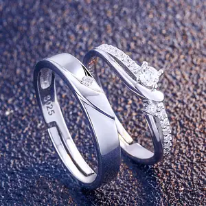 s925 silver rings with rhodium plating ring for girl